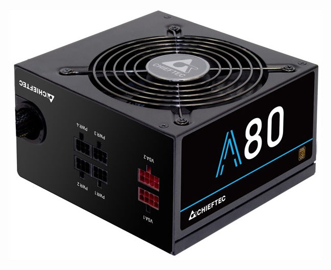 SURSA Chieftec A-80 650 W, semi-modulara, certificare 80 Plus Bronze - compatibila, ventilator 120 mm x 1, PCI-E 6+2 pin x 2, SATA x 6, "CTG-650C"