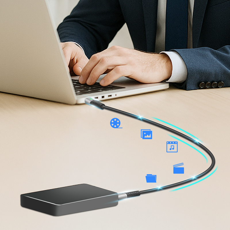 CABLU alimentare si date LOGILINK, pt. smartphone, USB 3.2, USB Gen Type-C (T) la USB Type-C (T), 2m, PD 240W, 3 x ecranat, 4K/60Hz, 20Gbps, LED, metal, negru, "CU0444"