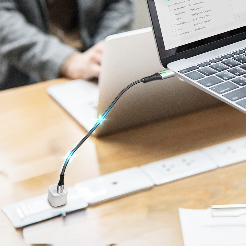 CABLU alimentare si date LOGILINK, pt. smartphone, USB 3.2, USB Gen Type-C (T) la USB Type-C (T), 2m, PD 240W, 3 x ecranat, 4K/60Hz, 20Gbps, LED, metal, negru, "CU0444"