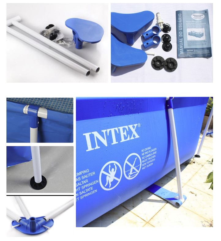 Piscina cadru metalic Intex, 220x150x60 cm, 1.600 litri