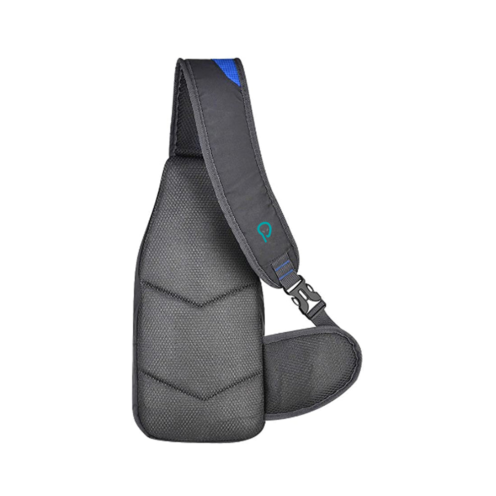 RUCSAC SPACER Sling, nylon,1 bretea, 2 compartimente principale,1 buzunar frontal,1 buzunar lateral, 35x18x7cm, water resistant, blue, "SPB-SLING-BLUE"