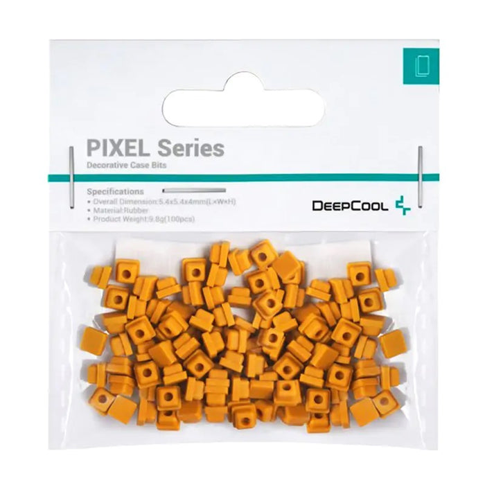 Accesoriu decorativ pt. carcasa Deepcool "PIXEL PO", silicon, 5.4x5.4x4mm, pachet 100 buc, portocaliu, "R-PIXEL-PO100-G-1"