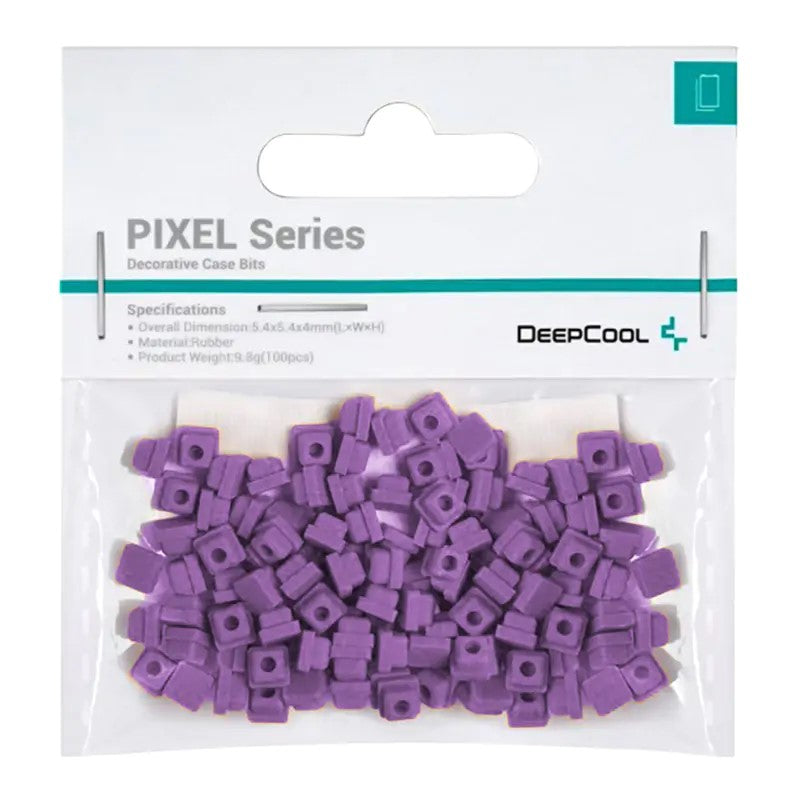 Accesoriu decorativ pt. carcasa DeepCool "PIXEL TV", silicon, 5.4x5.4x4mm, pachet 100 buc, mov, "R-PIXEL-TV100-G-1" 6933412796763