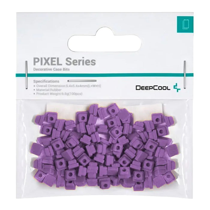 Accesoriu decorativ pt. carcasa Deepcool "PIXEL TV", silicon, 5.4x5.4x4mm, pachet 100 buc, mov, "R-PIXEL-TV100-G-1"