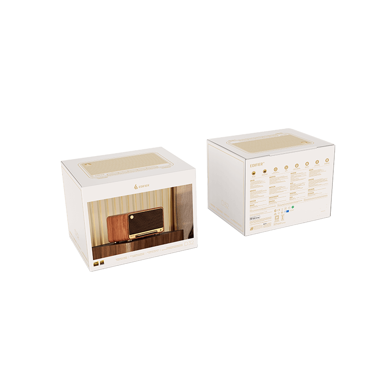 BOXE EDIFIER desktop bluetooth, RMS: 60W (2 x 15W, 1 x 30W), Bluetooth 5.3, AUX, Wi-Fi, USB-C, brown, "D32-BR"