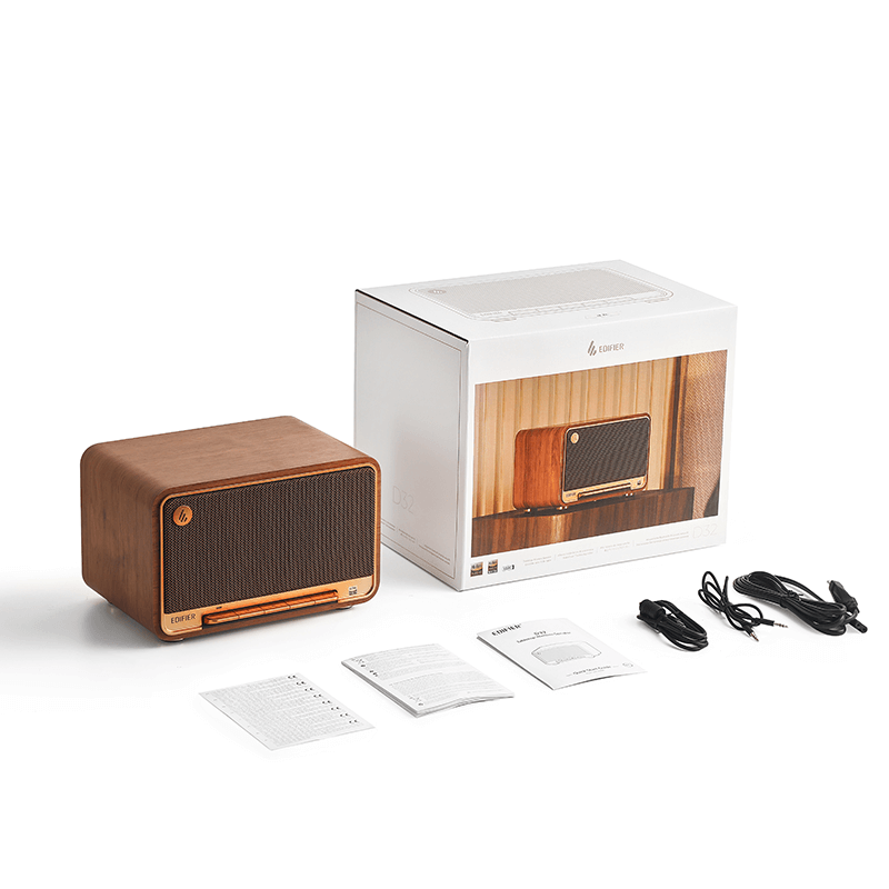 BOXE EDIFIER desktop bluetooth, RMS: 60W (2 x 15W, 1 x 30W), Bluetooth 5.3, AUX, Wi-Fi, USB-C, brown, "D32-BR"