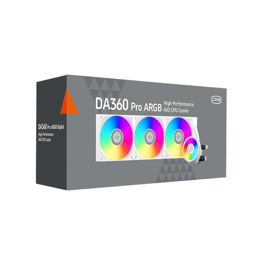 COOLER PCCooler "DA360 Pro ARGB", skt. Intel si AMD, racire cu lichid, 3 x 120mm, 500 - 2200 RPM, iluminare RGB adresabil, afisaj digital, alb "DA360 Pro ARGB WH"