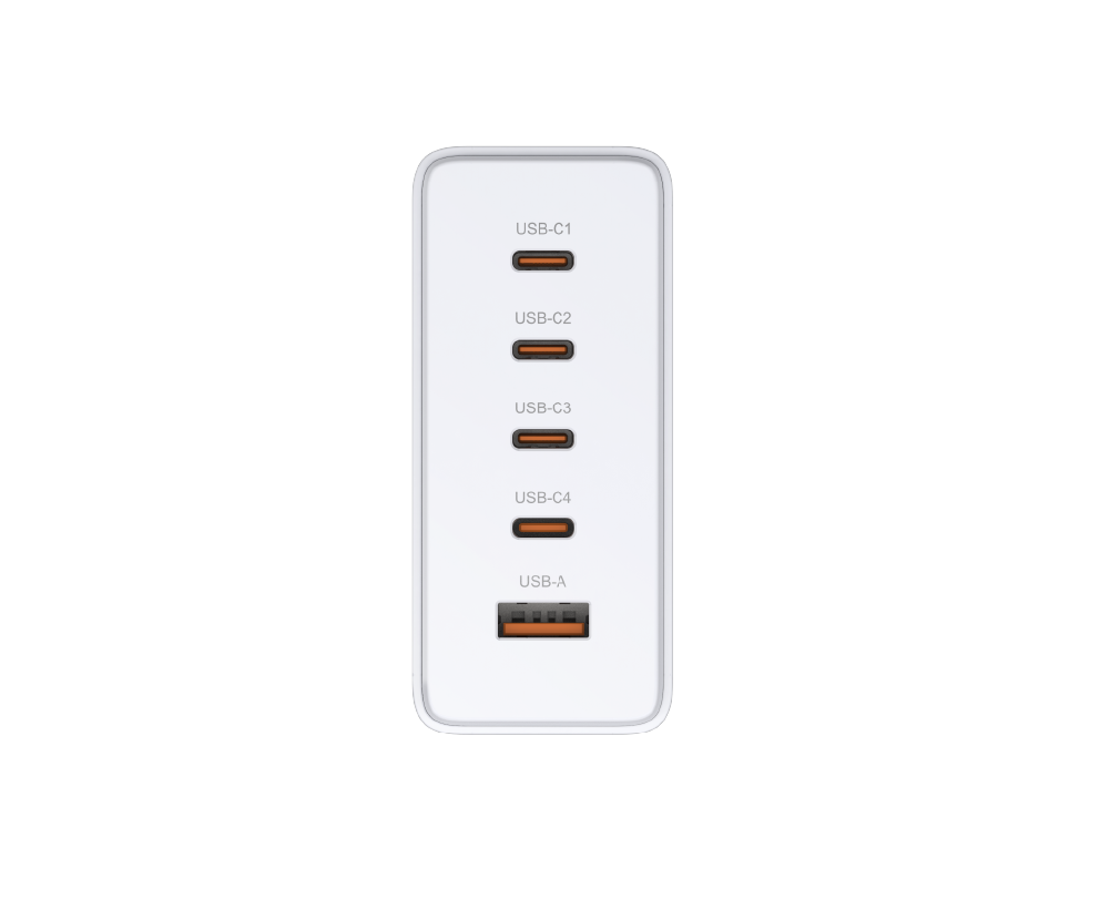 INCARCATOR retea D-Link, Quick Charge GaN PD 3.1 / QC 4.0 240W, 4 x USB Type-C 28.0V/5.0A max, 1 x USB 12.0V/2.5A , alb "DCF-241"