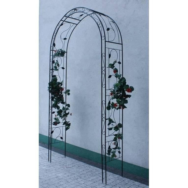 Pergola gradina cu suport pentru plante cataratoare, structura metalica, 130x39x260 cm, negru