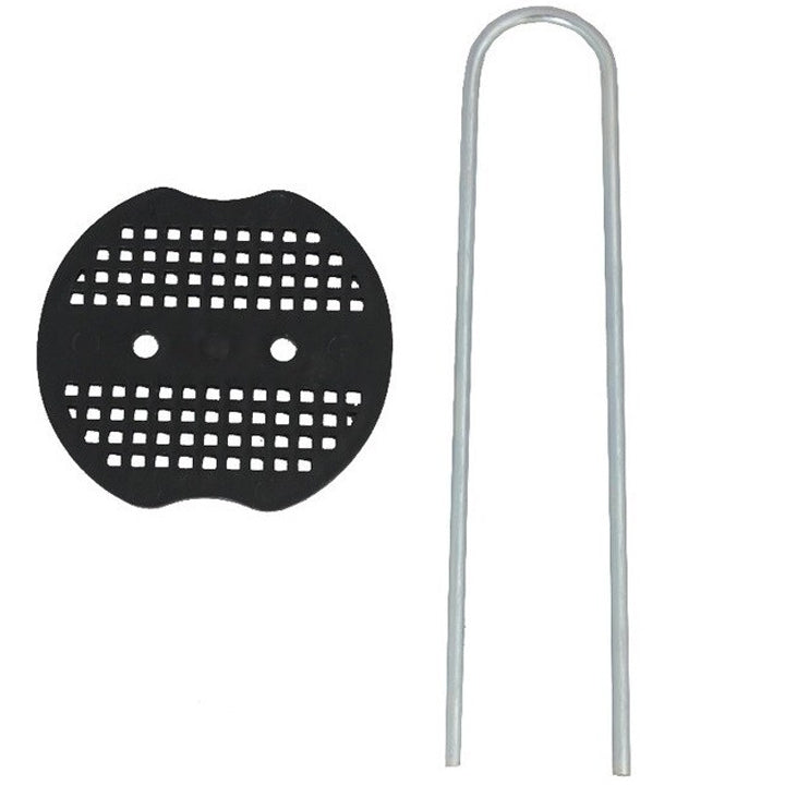 Set 6 cuie cu suport pentru fixare folie de agrotextil sau geotextil, 15 cm