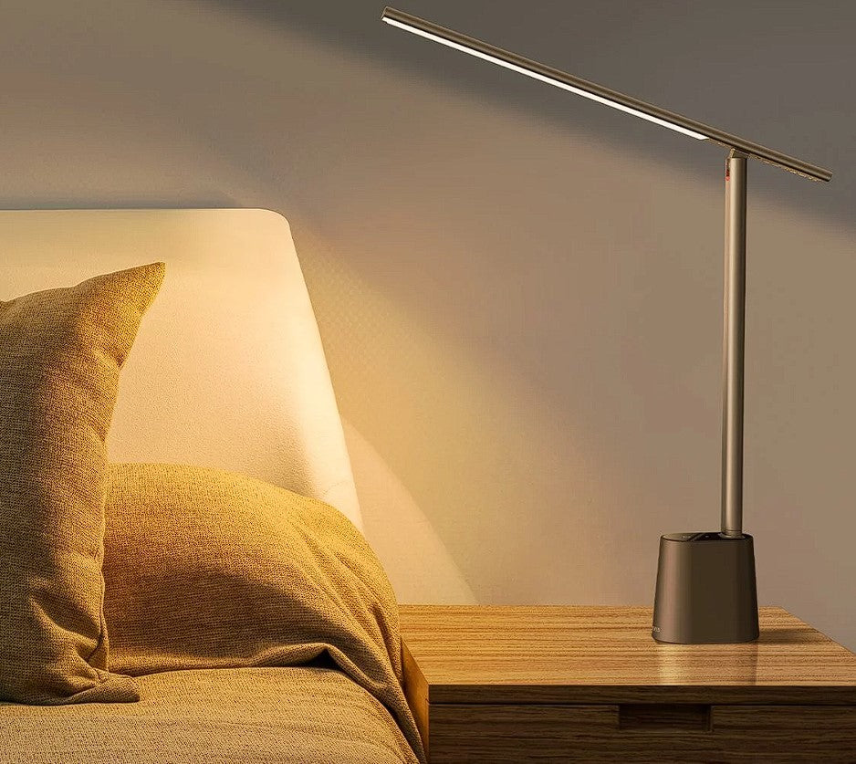 LAMPA BIROU LED Baseus Smart Eye Series,5W, dimensiuni: 350*53*382mm, 3 trepte intensitate lum,mat ABS+PC+aliaj de aluminiu,rotire 180 grade,alimentare:cablu USB-C inclus,gri "DGZG-0G" -6953156204997