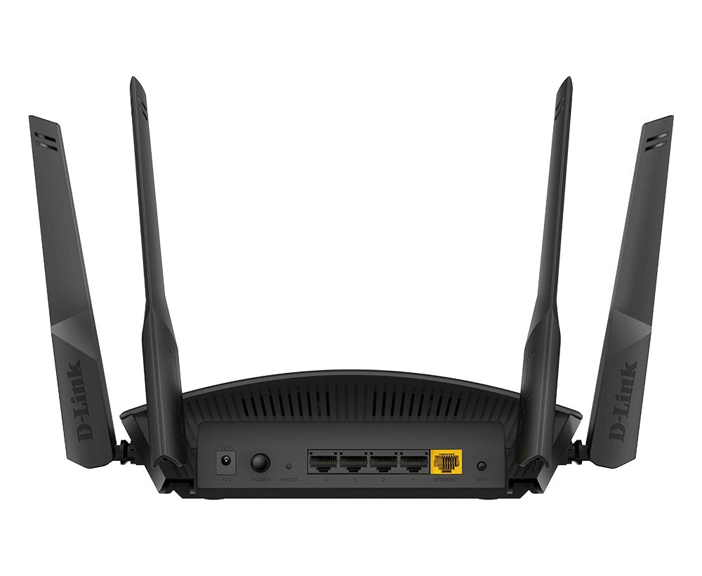 ROUTER D-Link wireless 1800Mbps,1 x WAN Gigabit, 4 porturi LAN Gigabit, 2.4 Ghz/5 Ghz dual band, 4 antene externe, WI-FI 6