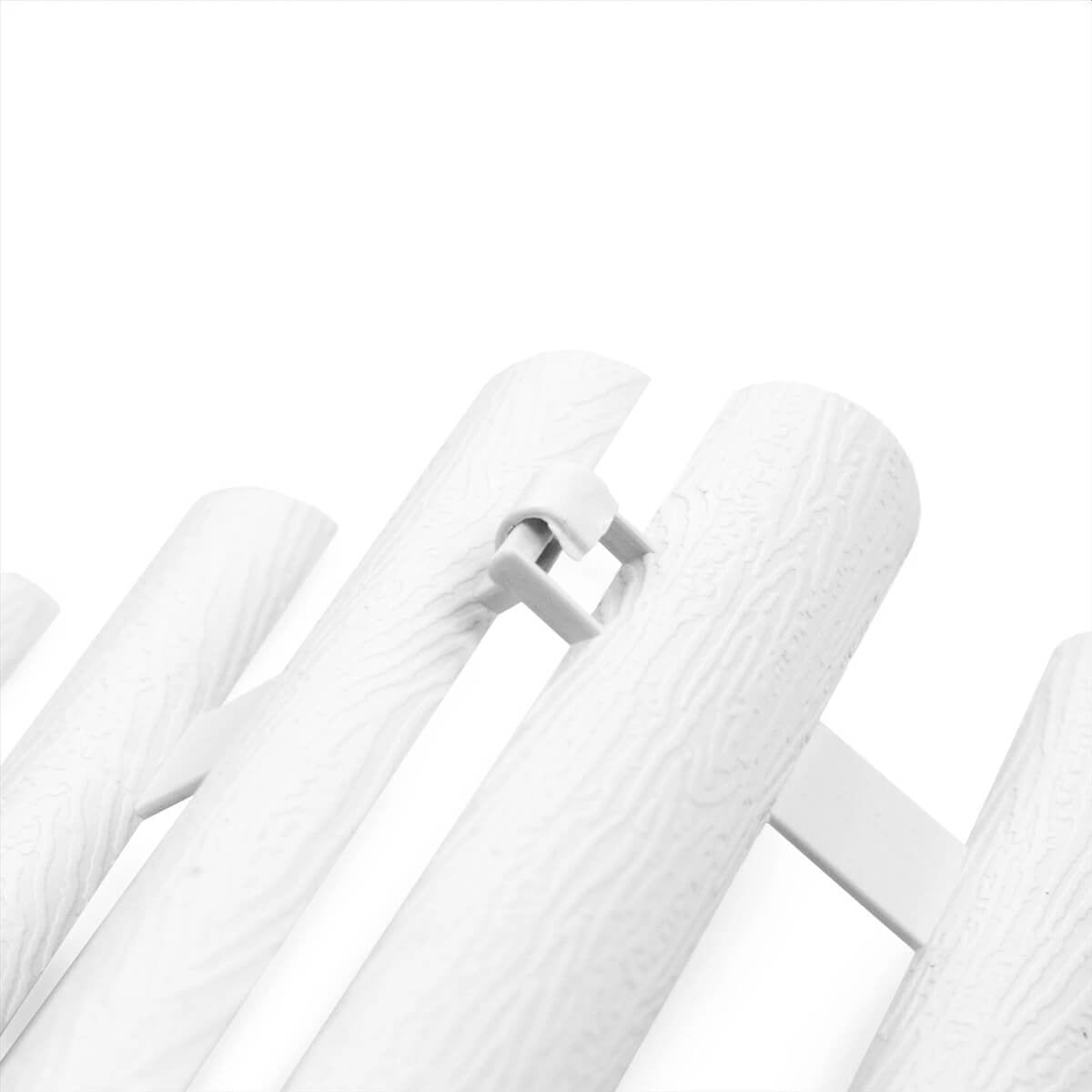 Set 4 panouri de gard decorativ gradina, flexibil, PVC, set 4 x 60x33 cm, alb