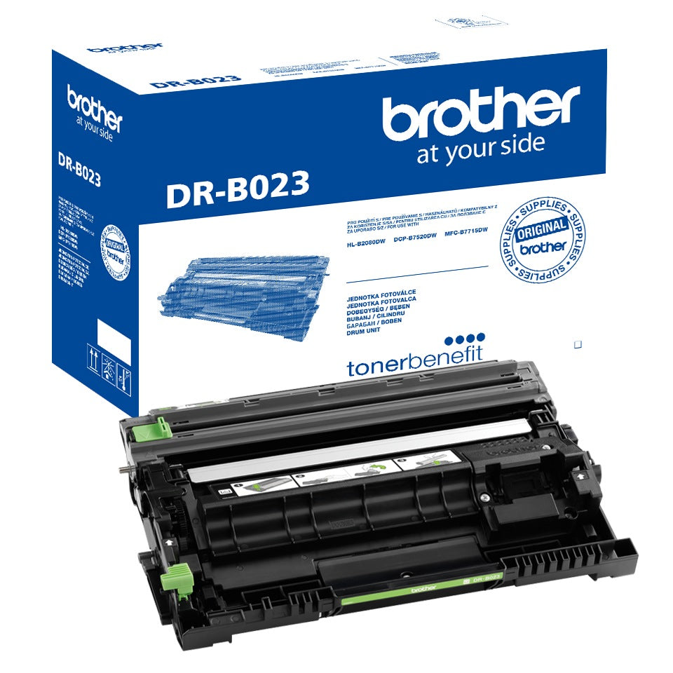 Drum Unit Original Brother Black, DRB023, pentru DCP-B7520|HL-B2080|MFC-B7715, 12K, , "DRB023"