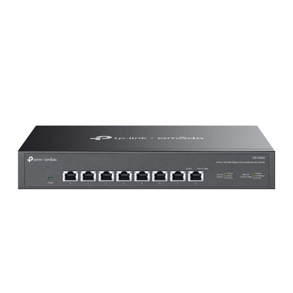 SWITCH TP-LINK Omada Unmanaged, 8 porturi 10G Switch, carcasa metalica montabila in rack sau desktop "DS1008X"