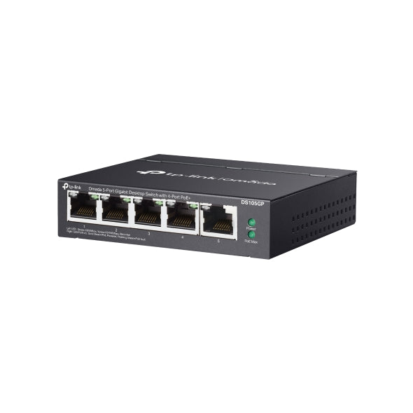SWITCH TP-LINK Omada, 5-Port Gigabit Unmanaged, cu 4-Port PoE+, carcasa metalica "DS105GP"