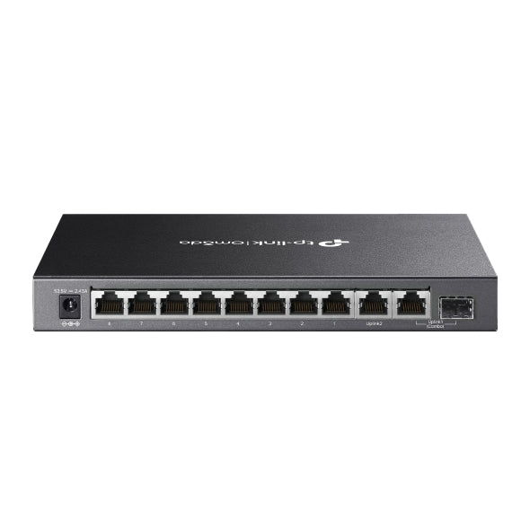 SWITCH TP-LINK Omada unmanaged, 9×Gigabit RJ45, and 1×Gigabit combo SFP/RJ45 Port (8 porturi POE+ buget total 123W), carcasa metalica "DS110GMP"
