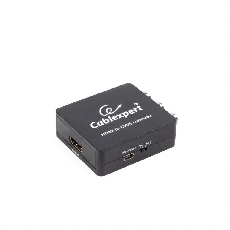 ADAPTOR video GEMBIRD, splitter HDMI (M) la Composite video + audio L/R (M) x 2, rezolutie maxima Full HD (1920 x 1080) la 60Hz, black, "DSC-HDMI-CVBS-001"