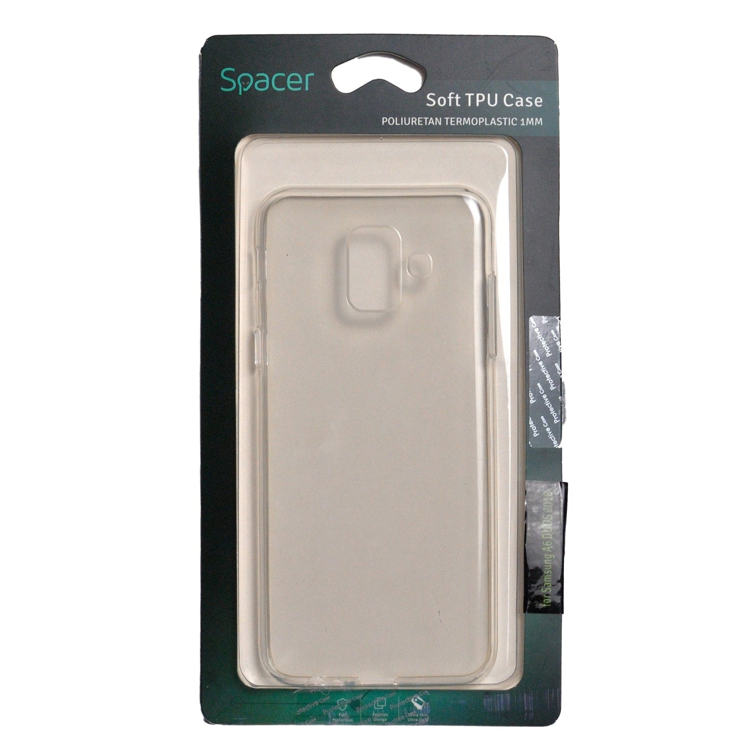 Husa Samsung A6 DUOS 2018 Spacer, transparenta, grosime 1 mm, material flexibil TPU "SPT-STS-SA.A6D2018"