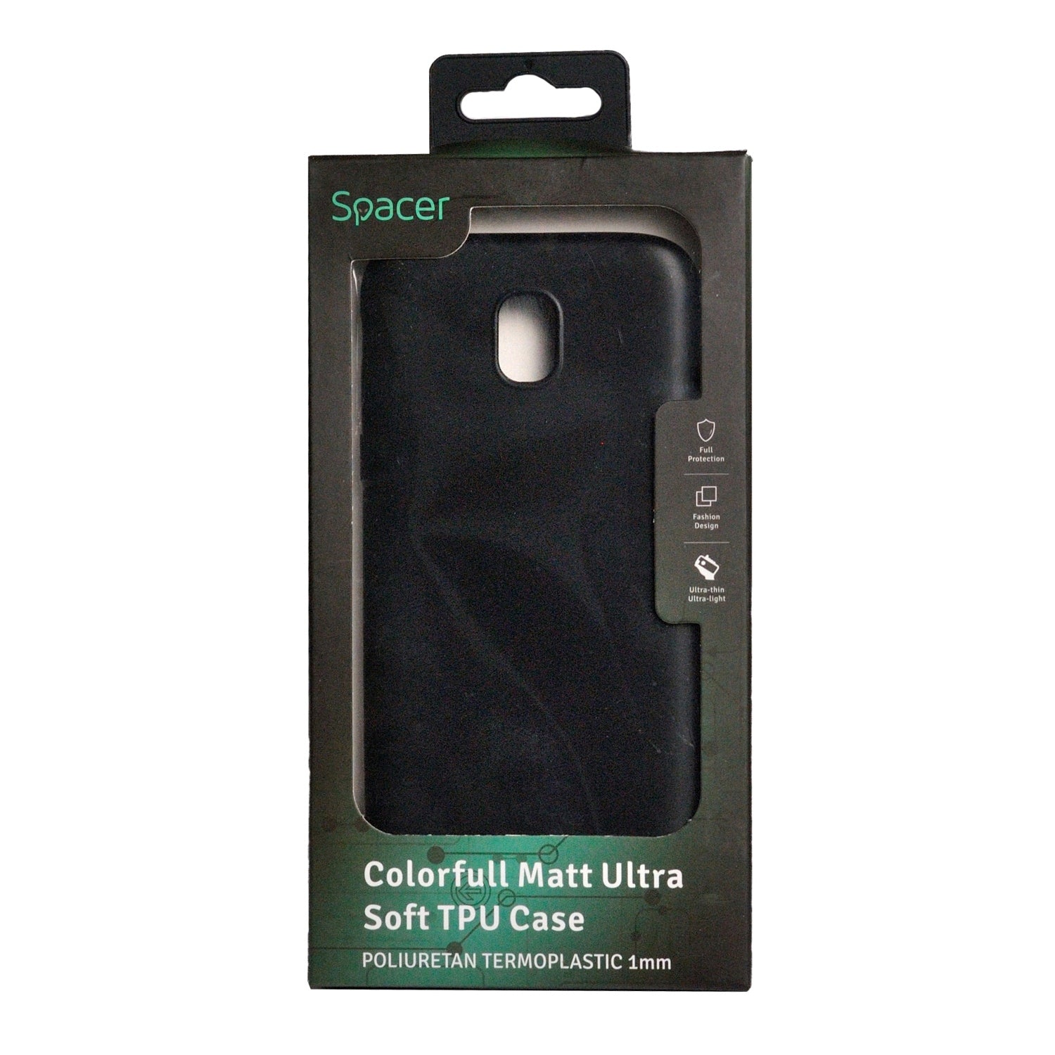 Husa Samsung J5 2017 (doar J530F) Spacer, negru, grosime 1 mm, material flexibil TPU, ColorFull Matt Ultra negru "SPT-MUT-SA.J52017"