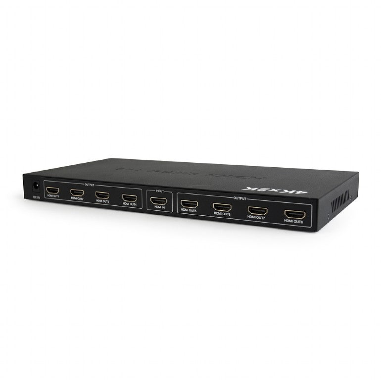 SPLITTER video Gembird, split HDMI la 8 monitoare, conector 1: HDMI (M); conector 2: HDMI (M) x 8, 