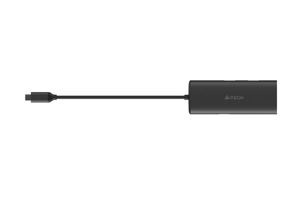 DOCKING Station A4tech universal, 8-in-1, conectare PC USB Type C,USB-Cx2, USB-A 3.0x1, USB-A 2.0x1,HDMIx1 4K@30Hz,LAN Gigabit,slot SD,PD 100W,cablu 0.20m,gri, "DST-80C-GR"