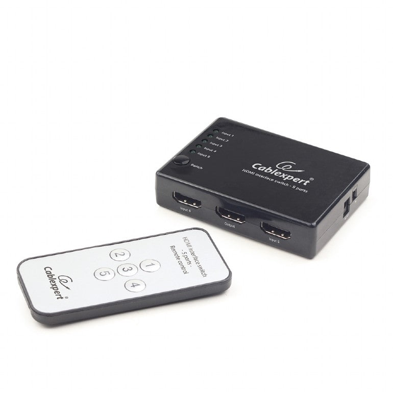 SWITCH video GEMBIRD, switch 5 device la 1 Monitor, conector 1: HDMI (M) x 5; conector 2: HDMI (M), "DSW-HDMI-53"