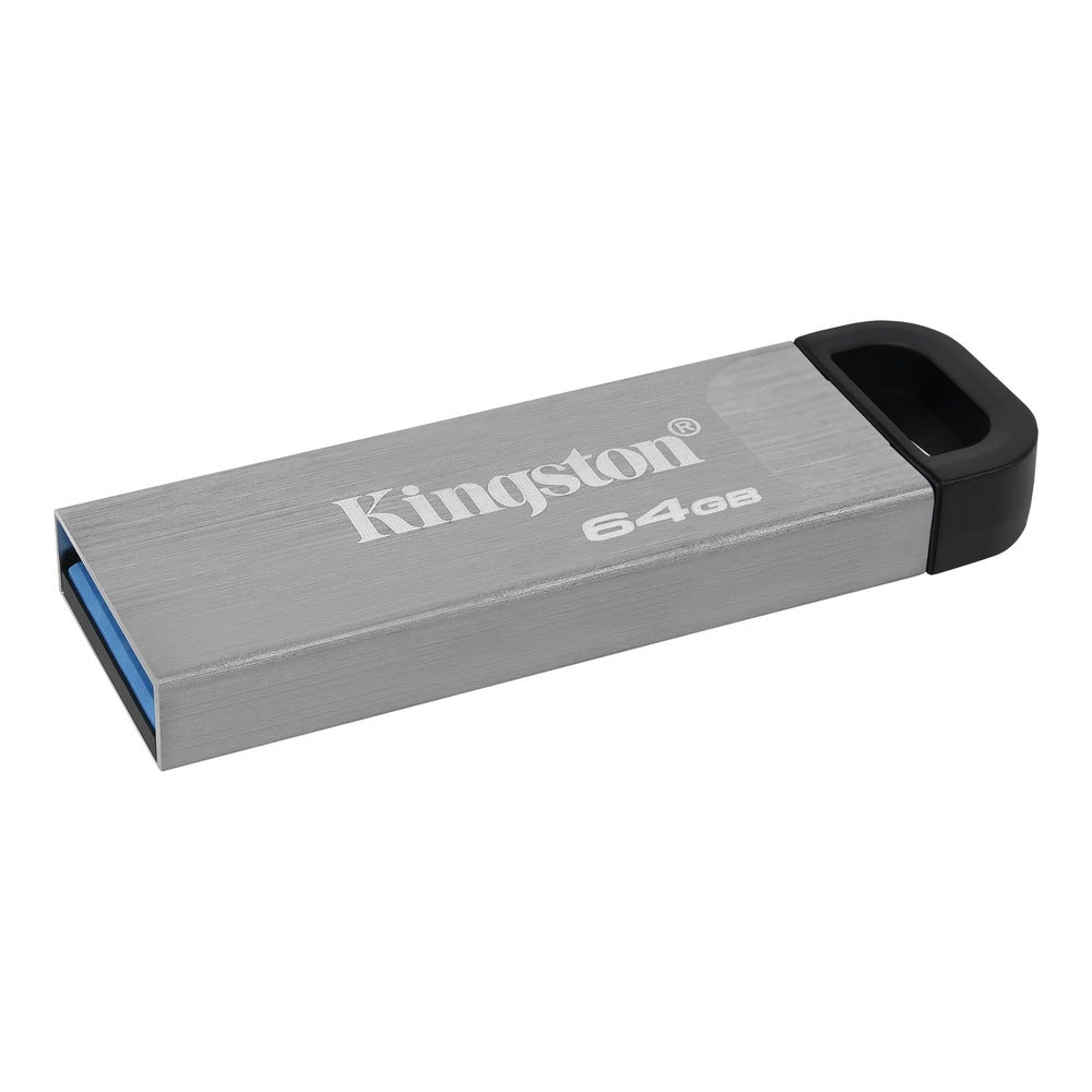 MEMORIE USB 3.2 KINGSTON 64 GB, clasica, carcasa metalic, argintiu, "DTKN/64GB"