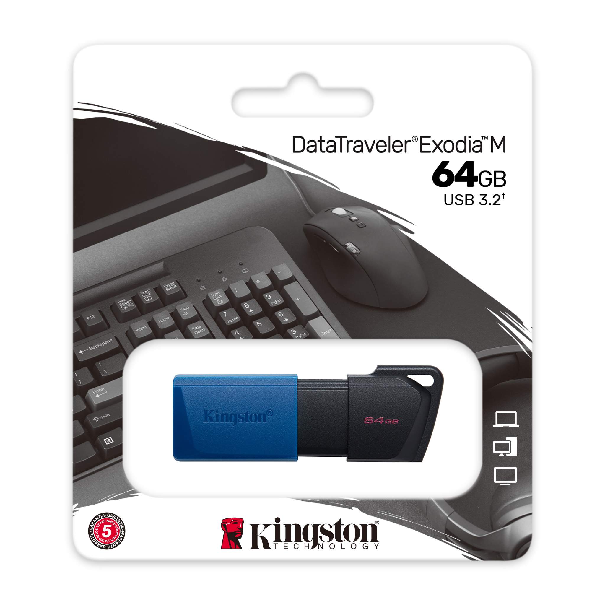 KS USB 64GB DATATRAVELER EXODIA M 3.2, "DTXM/64GB"