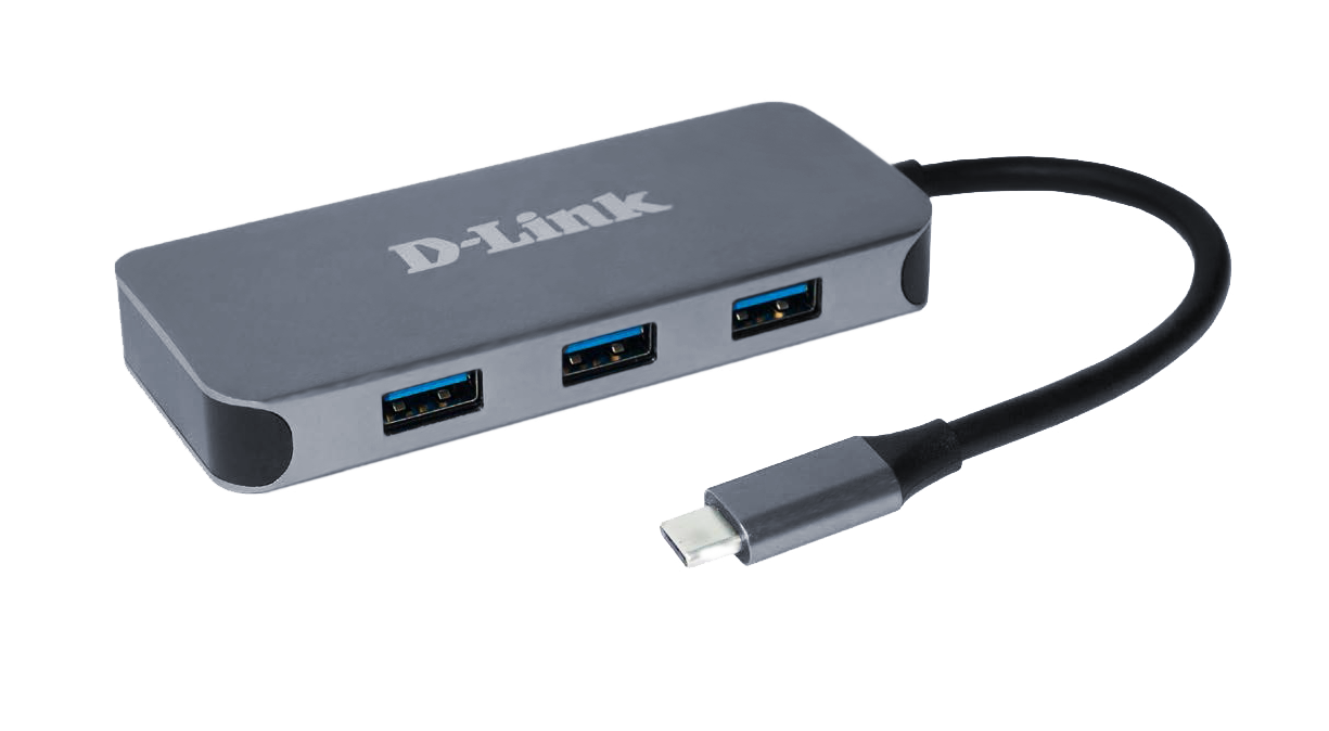 HUB extern D-LINK, porturi 3 x SuperSpeed USB 3.0, 1 x USB-C with data sync &amp; PD 60W, 1xHDMI 4k, 1xRJ-45 Gigabit, conectare prin USB-C, cablu 10 cm, metalic, arg "DUB-2335"