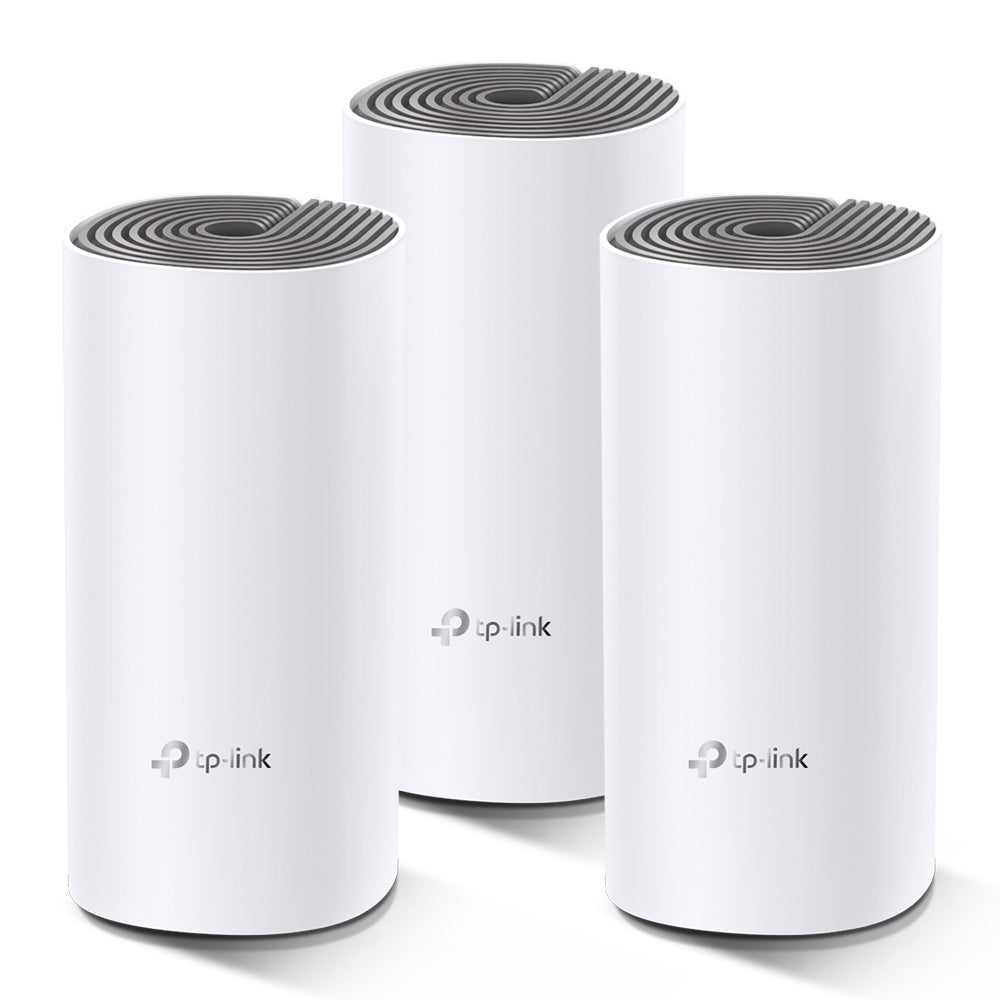 MESH TP-LINK, wireless, router AC1200, pt interior, 1200 Mbps, port LAN, WAN, 2.4 GHz | 5 GHz, antena interna x 2, standard 802.11ac, "Deco E4(3-pack)"