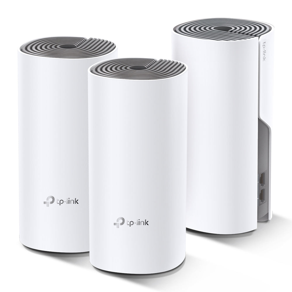 MESH TP-LINK, wireless, router AC1200, pt interior, 1200 Mbps, port LAN, WAN, 2.4 GHz | 5 GHz, antena interna x 2, standard 802.11ac, "Deco E4(3-pack)"