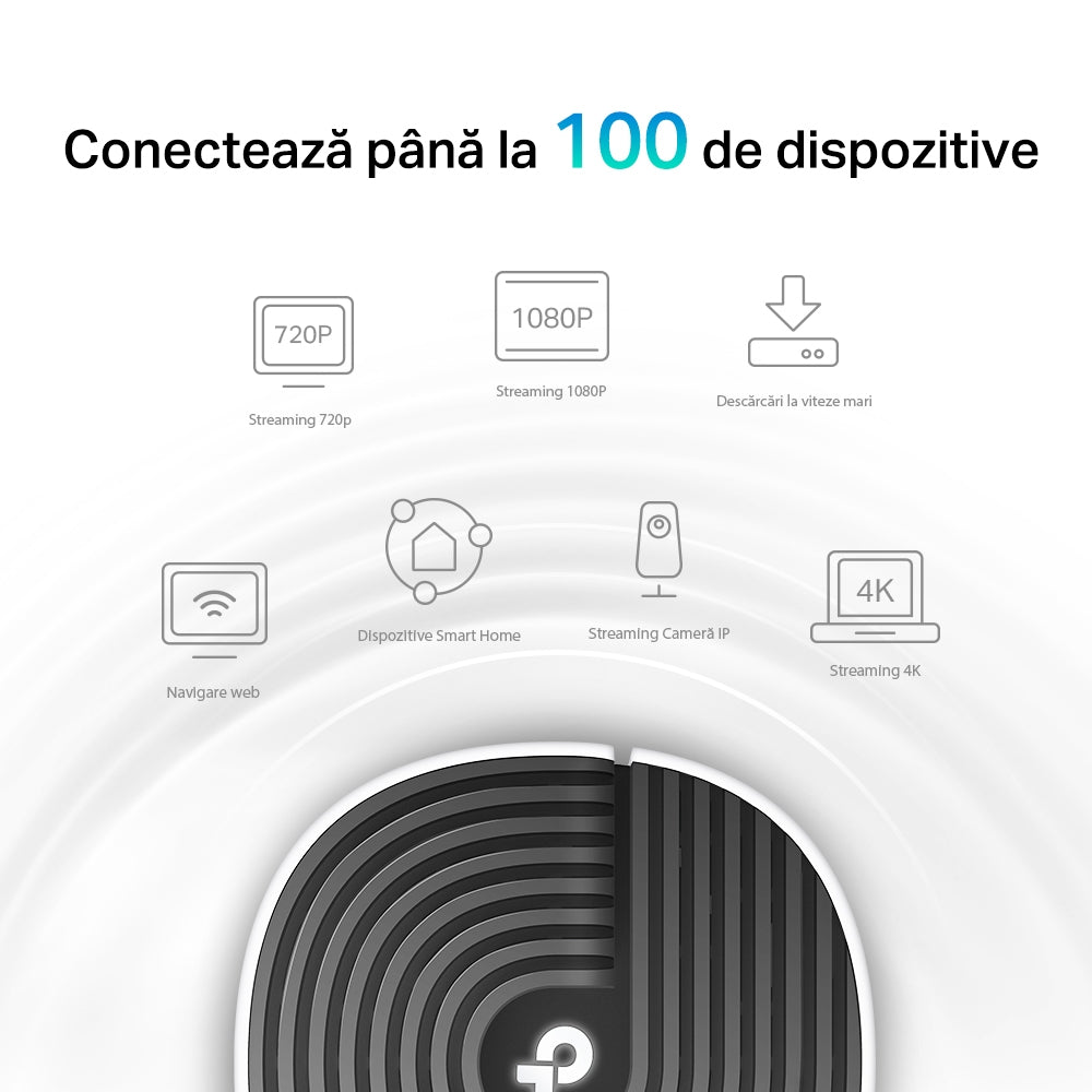 MESH TP-LINK, wireless, router AC1900, pt interior, 1900 Mbps, port LAN, WAN, 2.4 GHz | 5 GHz, antena interna x 3, standard 802.11ac, "Deco S7(2-pack)"