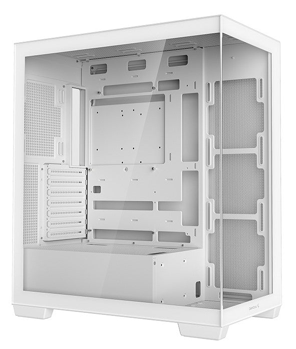 CARCASA DeepCool "CG580", middle tower, gaming, fara sursa, suporta 10xfan, USB 3.2 gen1 x 2, audio+mic, 7 sloturi expansiune, alb, "R-CG580-WHNDA0-G-1"