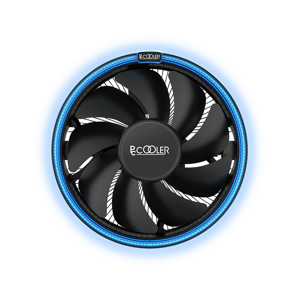 COOLER PCCOOLER, skt. universal, racire cu aer, vent. 120 mm x 1, 1800 rpm, blue LED 
