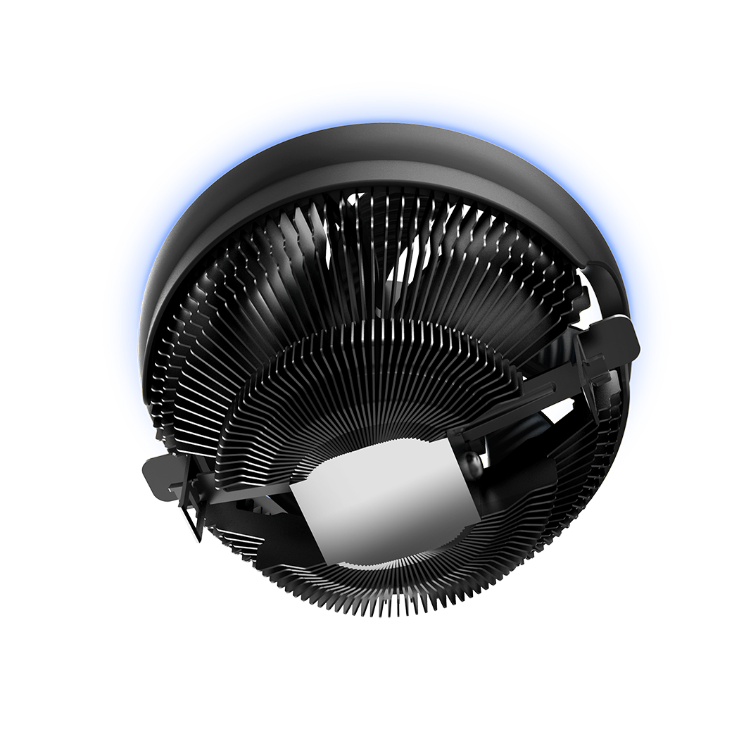 COOLER PCCOOLER, skt. universal, racire cu aer, vent. 120 mm x 1, 1800 rpm, blue LED 