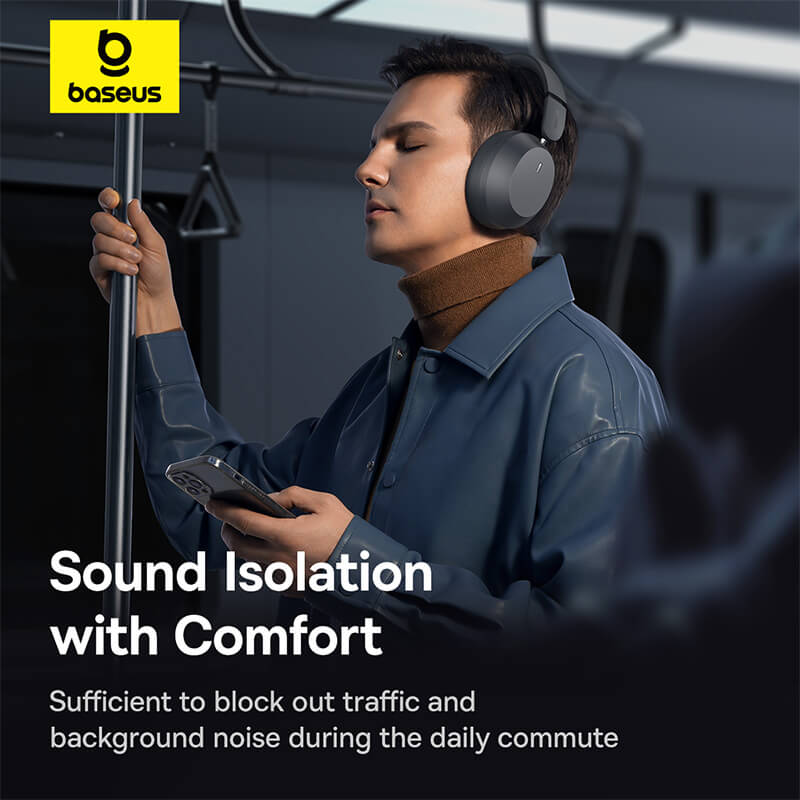 CASTI Baseus Bass 35 Max, multimedia, wireless, bluetooth 5.3,Hi-Res Sound,46h viata baterie, gri "A00070800821-00" (timbru verde 0.18 lei) - 6932172657833