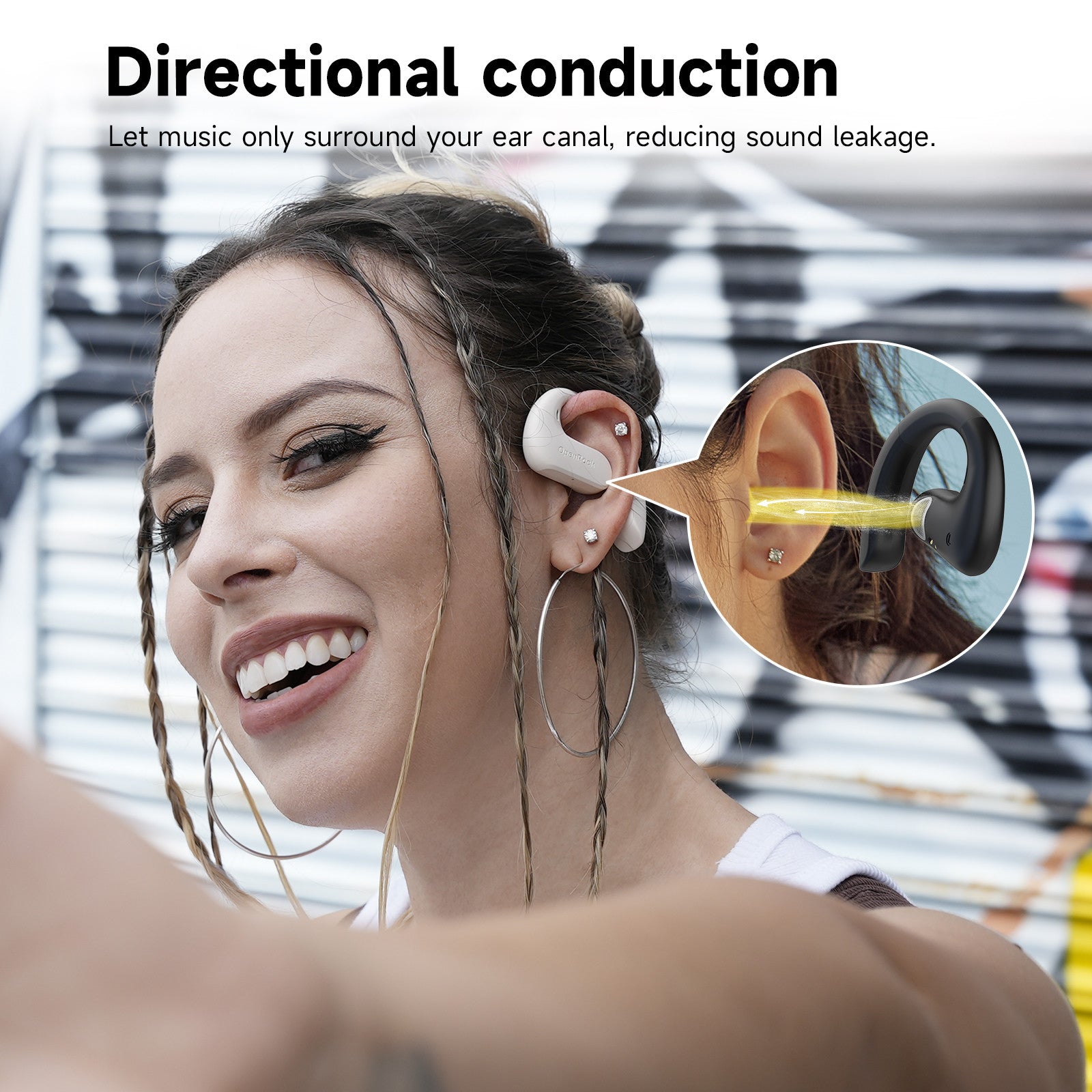 Casca OneOdio wireless, tip butoni - TWS, utilizare smartphone, conectare prin Bluetooth 5.3 , difuzor 16.2 mm, alb, "OpenRock-S-Cream" (timbru verde 0.18lei)