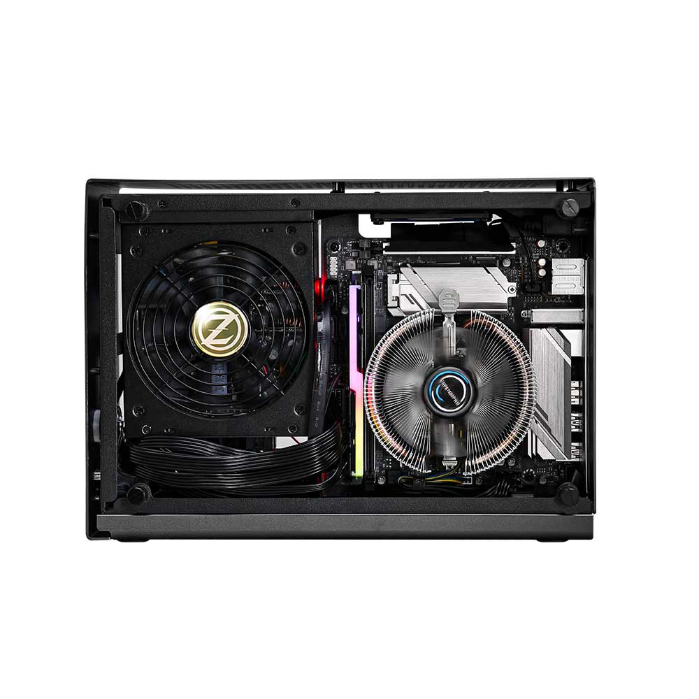 CARCASA Zalman "M2 mini", mini tower, gaming, compatibil sursa SFX, SFX-L, suporta 2xfan, 1xfan inclus, , USB Type-C x 1, USBx1, 2 sloturi expansiune, gri, "M2 mini (Gray)"
