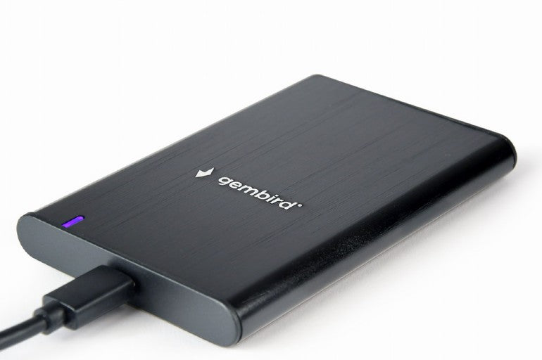 RACK extern GEMBIRD, pt HDD/SSD, 2.5 inch, S-ATA, interfata PC Type-C, aluminiu, negru, "EE2-U3S-6"