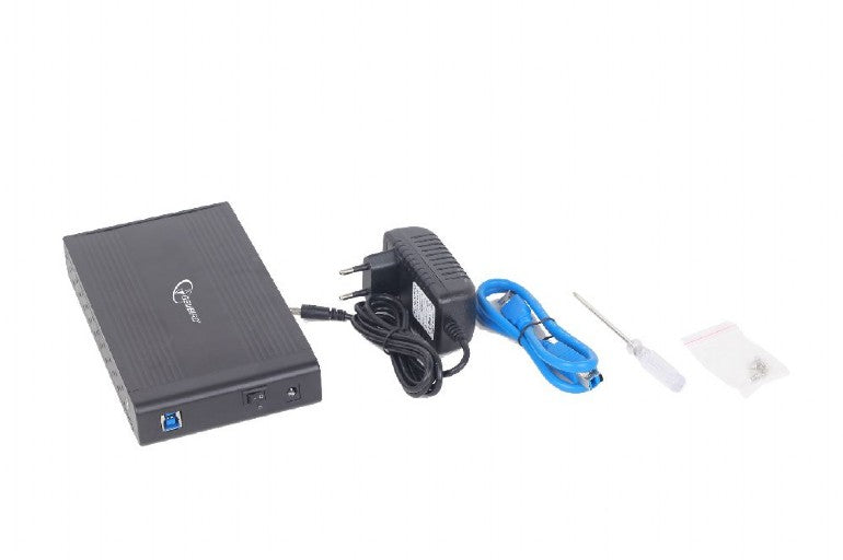 RACK extern GEMBIRD, extern pt. HDD, 3.5 inch, S-ATA, interfata PC USB 3.0, aluminiu, negru, "EE3-U3S-3"