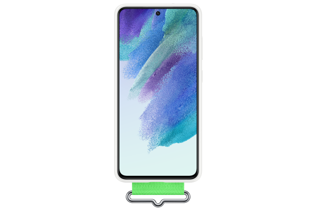 Galaxy S21 FE; Silicone Cover with Strap; White "EF-GG990TWEGWW"