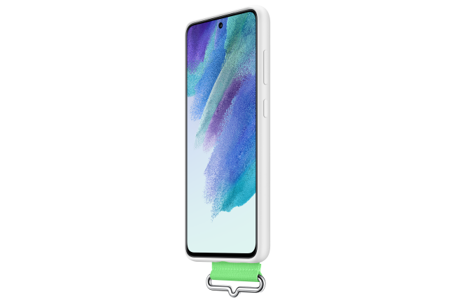 Galaxy S21 FE; Silicone Cover with Strap; White "EF-GG990TWEGWW"