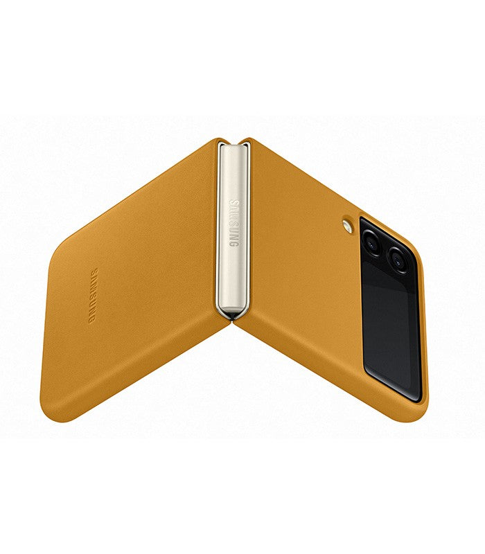 HUSA Smartphone Samsung, pt Galaxy Z Flip3, tip back cover (protectie spate), piele, ultrasubtire, galben, "EF-VF711LYEGWW"