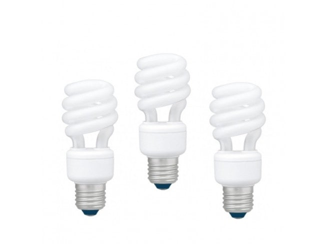SET 3 becuri fluorescent Panasonic, soclu E27, putere 22W, forma spirala, lumina alb calda, alimentare 220 - 240 V, "EFD22E27HD3E-3"