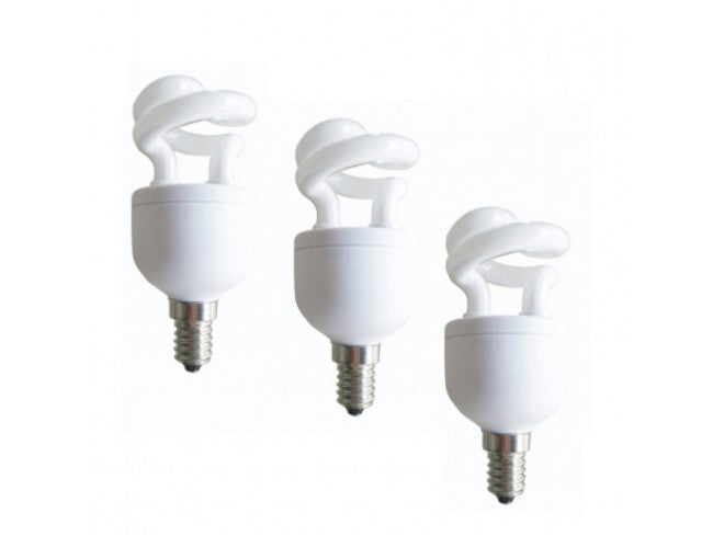 SET 3 becuri fluorescent Panasonic, soclu E27, putere 5W, forma spirala, lumina alb calda, alimentare 220 - 240 V, "EFD5E27HDE14E-3"