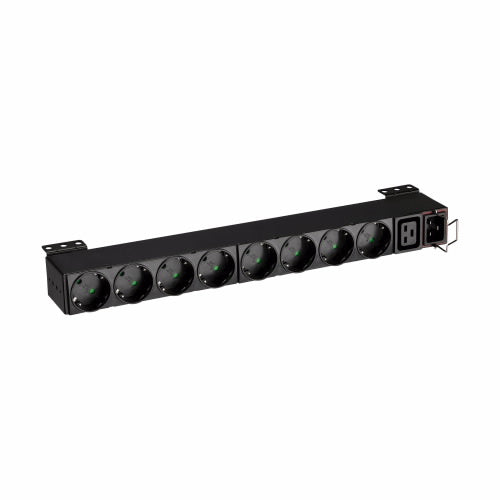 PDU EATON, 1U pt. rack 19 inch, 8 prize IEC, intrare IEC, max 16 A, cablu 2 m, negru, "EFLX8D"
