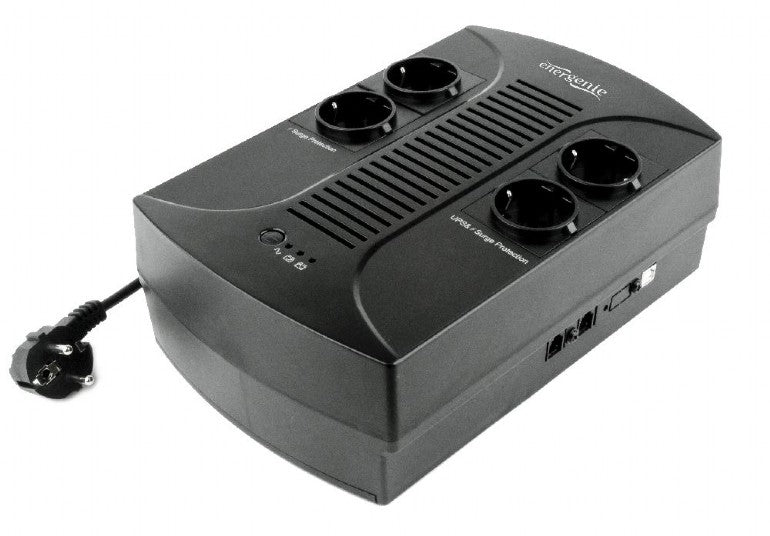 UPS GEMBIRD, Line Int. , brick, 850VA/510W, AVR, Schuko x 4, 1 x baterie 12V/8Ah, LED, back-up 1 - 10 min., "EG-UPS-002"