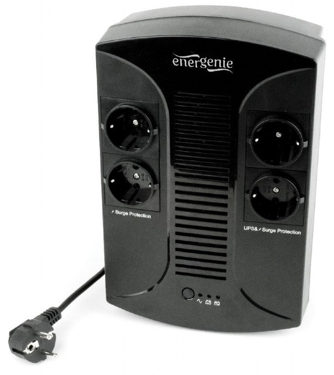 UPS GEMBIRD, Line Int. , brick, 850VA/510W, AVR, Schuko x 4, 1 x baterie 12V/8Ah, LED, back-up 1 - 10 min., "EG-UPS-002"