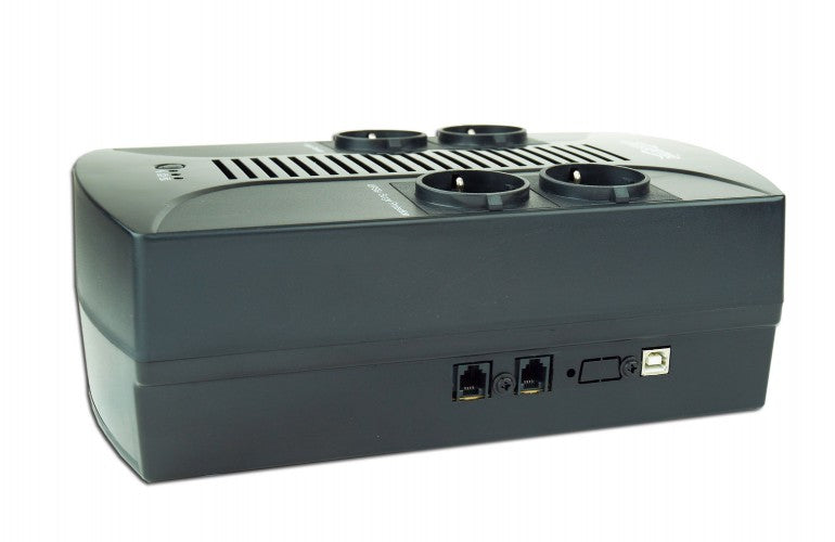 UPS GEMBIRD, Line Int. , brick, 850VA/510W, AVR, Schuko x 4, 1 x baterie 12V/8Ah, LED, back-up 1 - 10 min., "EG-UPS-002"